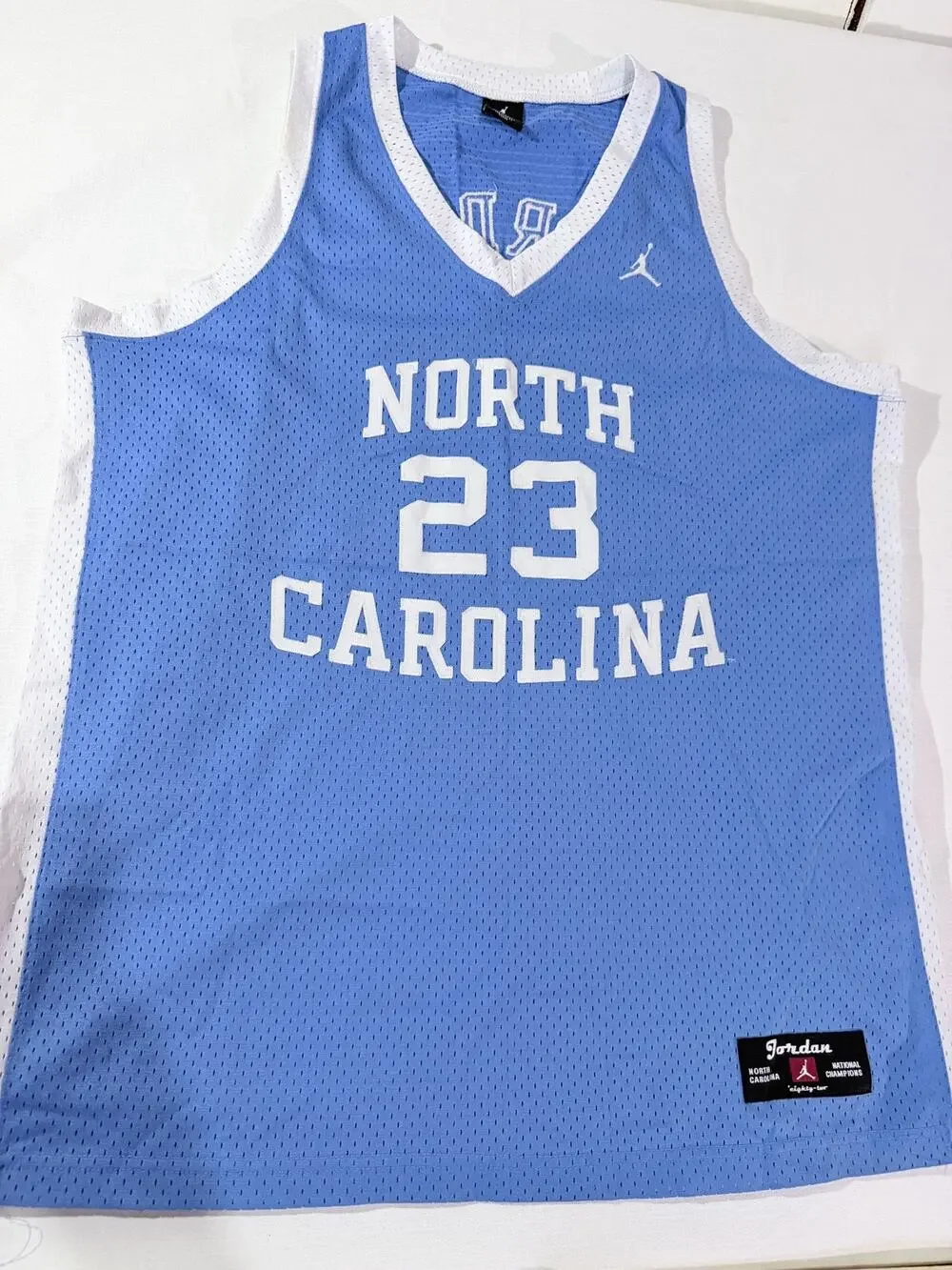 Jordan North Carolina Tar Heels blue basketball jersey